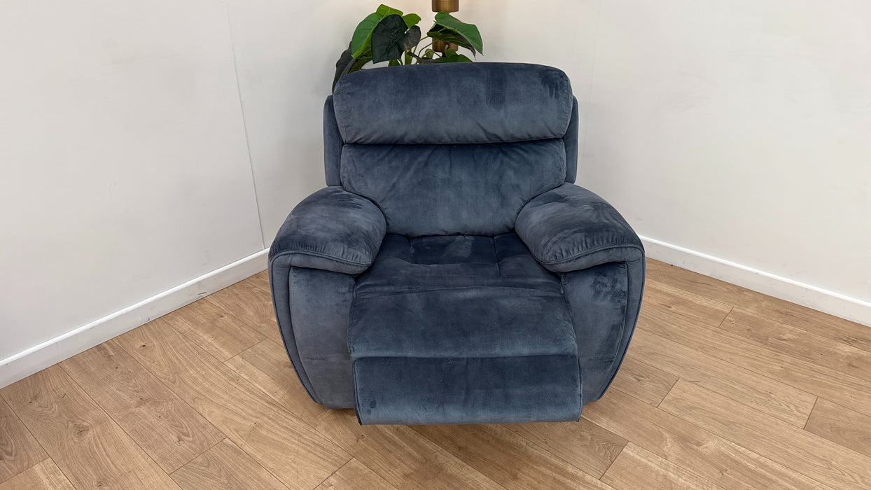 Sofology Radley Fabric Chair Manual Recliner in Decent Teal
