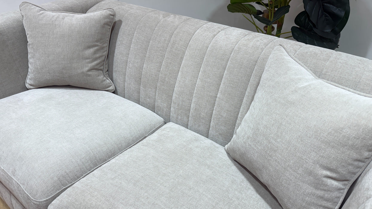 Sofology Astoria Fabric 2 Seater in Vintage Chenille Pebble