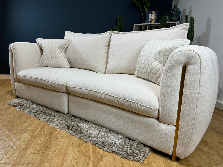 Empress Fabric 3 Seater - Texture Chenille Oyster - ( WA2 )