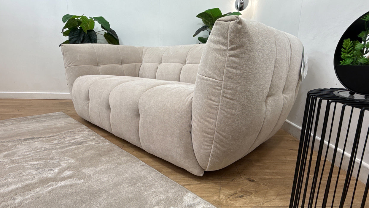 Sofology Lunar Fabric 2 Seater in Textured Chenille Stone