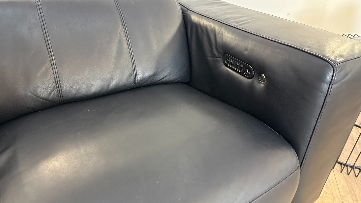 DFS The Crusade 2 Seater Recliner Sofa in Palatial Black