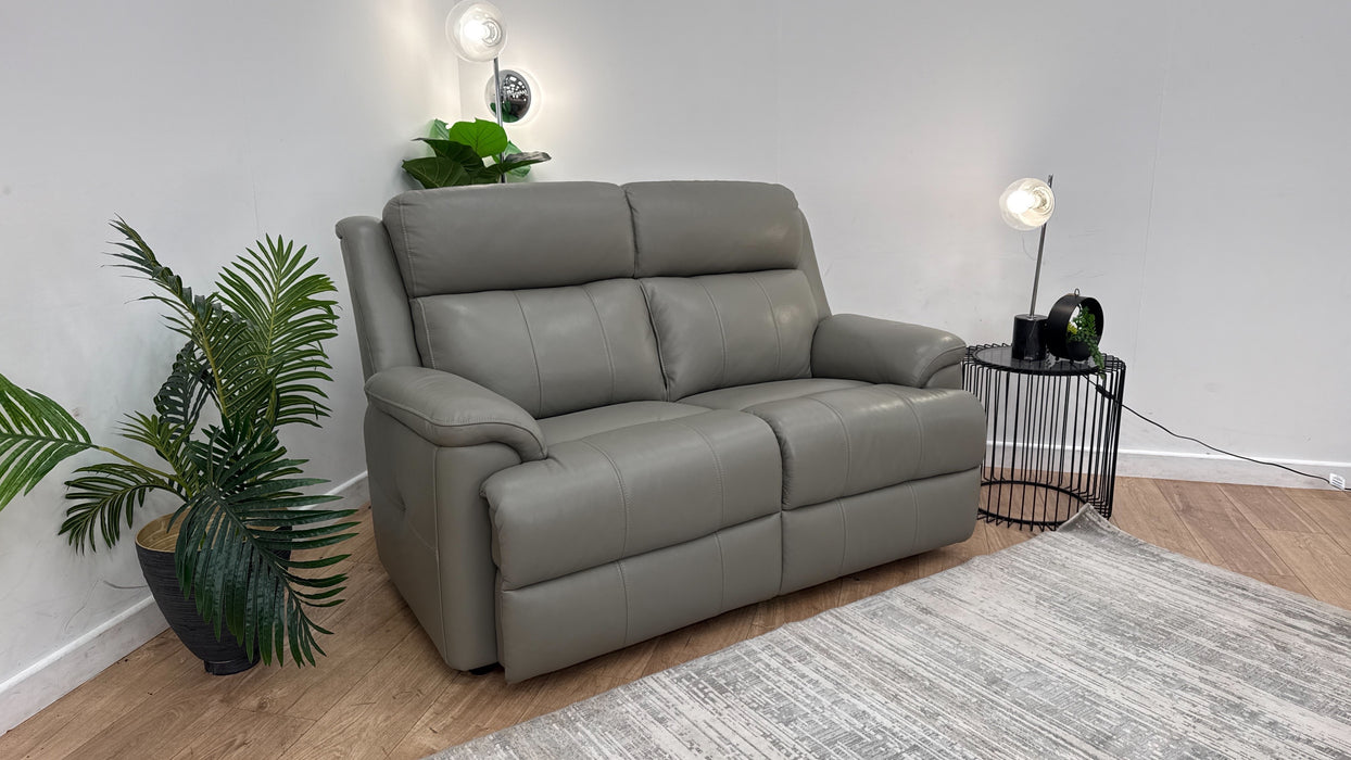 Sofology Gracie Leather 2 Seater in Trusty Sheen New Club Grey