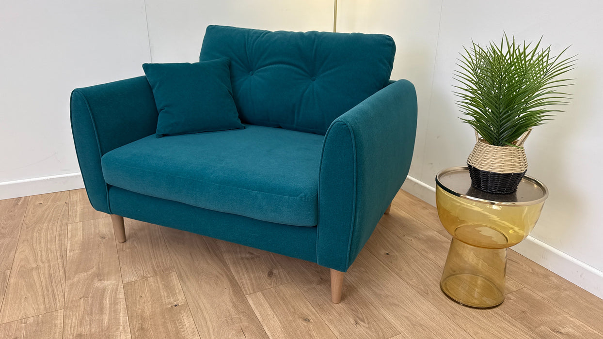 Finchley Loveseat - Fabric - Nordic Teal All Over