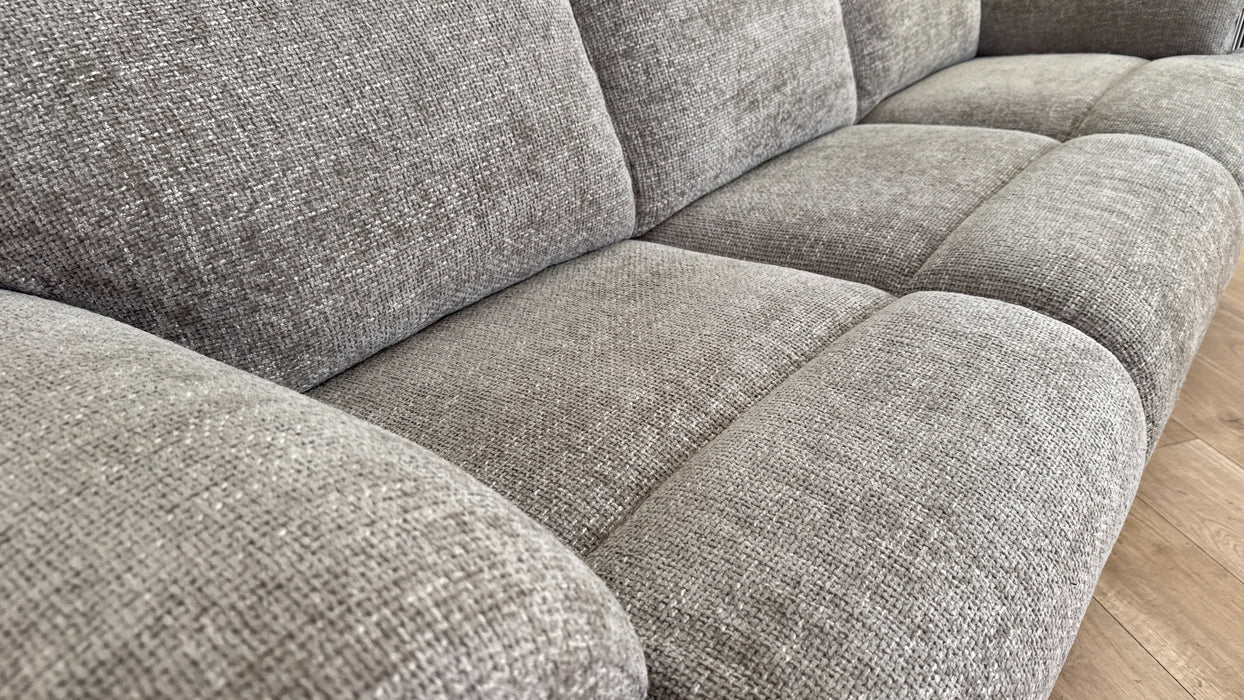 Sofology Gracie Fabric 3 Seater in Hopsack Chenille Linen
