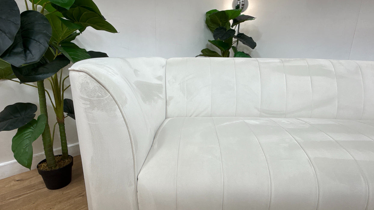 Sofology Fitzrovia Fabric 3 Seater in Matt Velvet Milk Mix