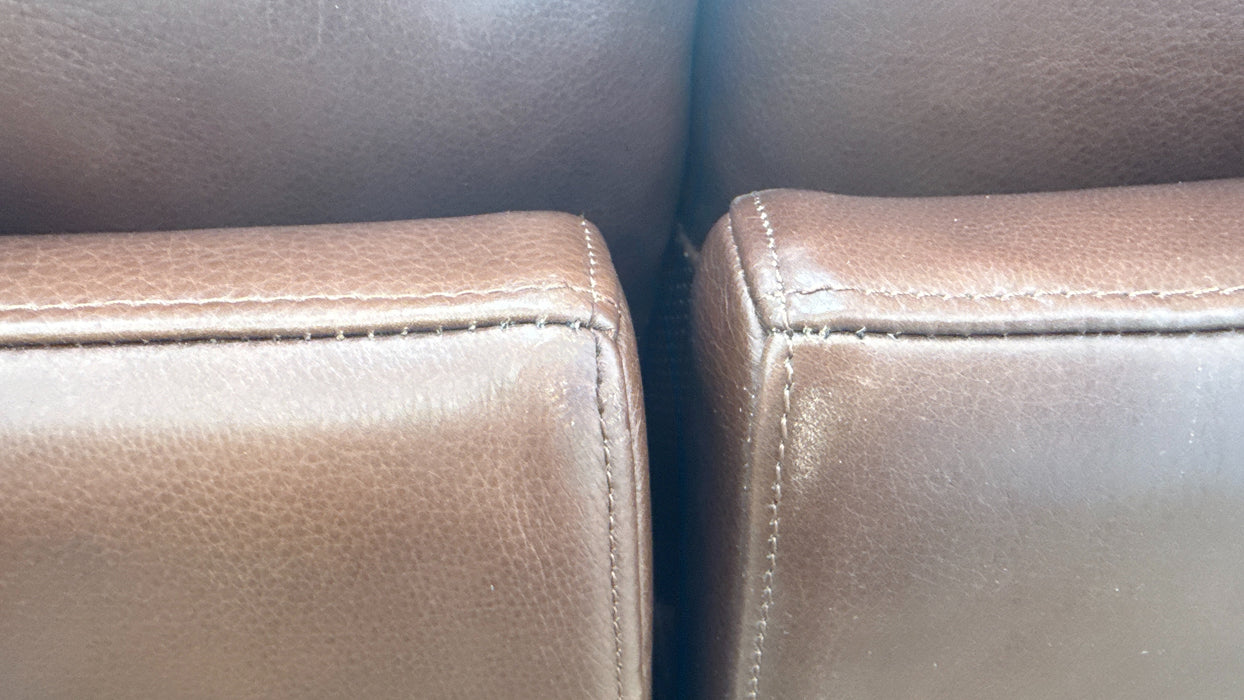 Sofology Adler Leather 4 Seater Asymmetric in Relaxed Soft Brown