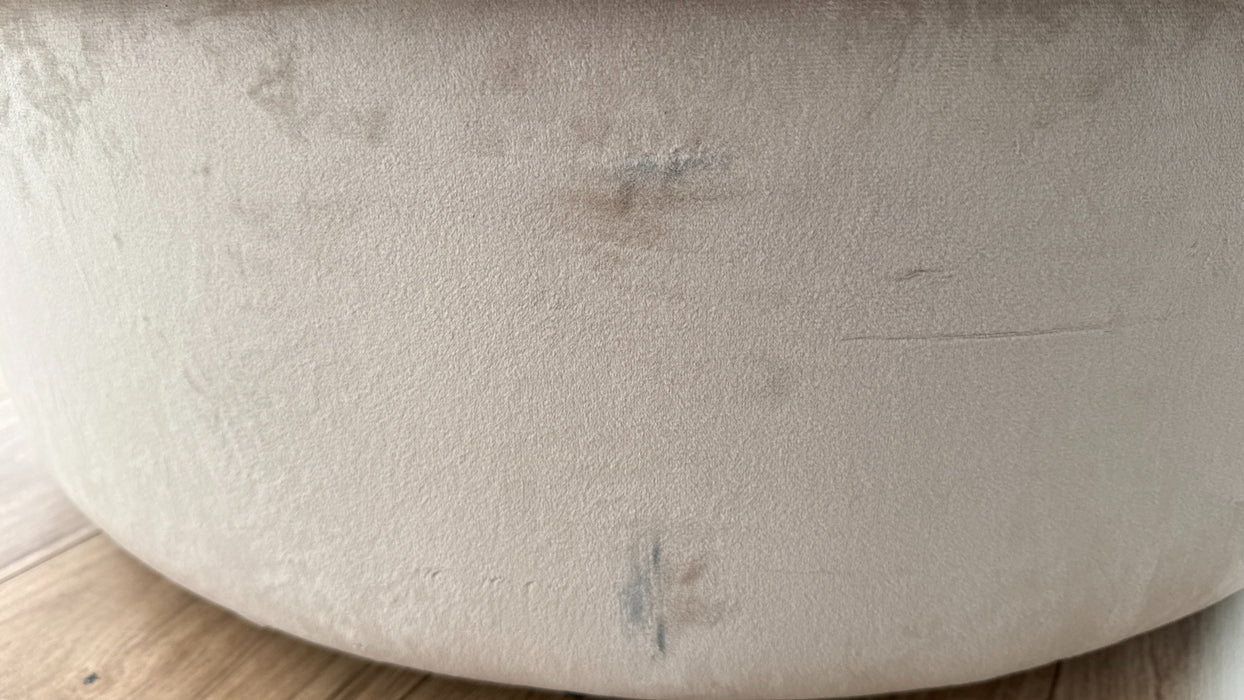 Sofology The Fitzrovia Fabric Swivel Chair in Matt Velvet Stone All Over Without Trim