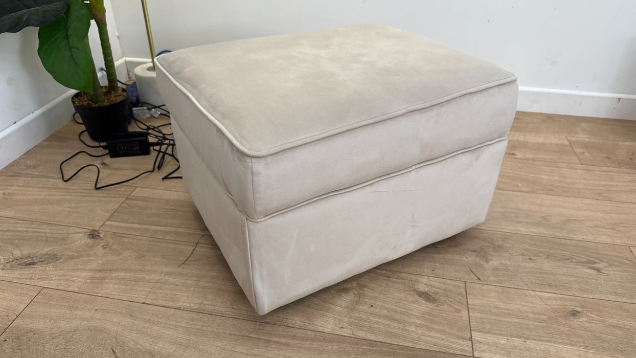 Sofology Titan Storage Footstool Fabric in Cream All Over