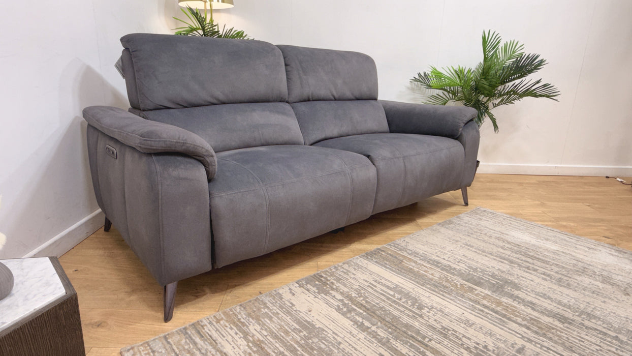 Sofology Bailey Fabric 2.5 Seater Power Recliner in Lifestyle Flecked Charcoal