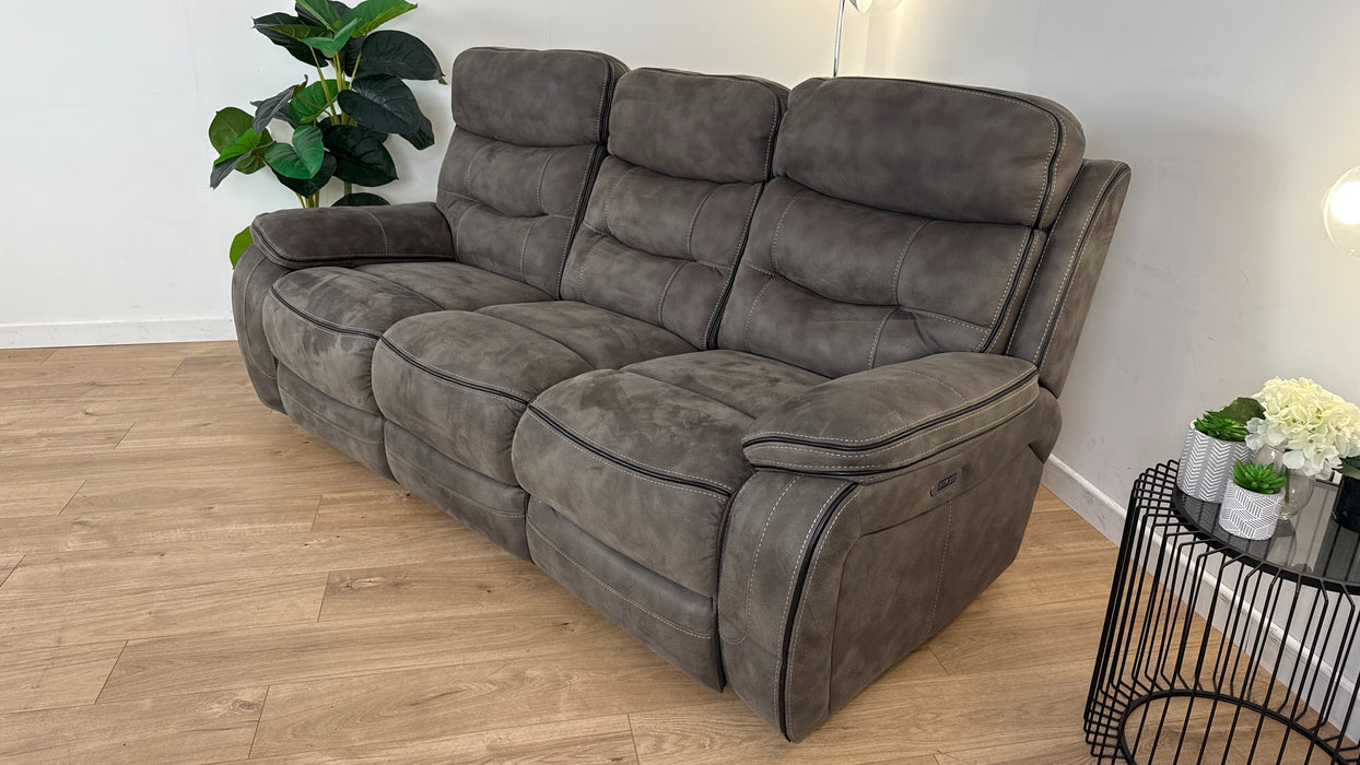 Noah 3 Seater Fabric Power Recliner