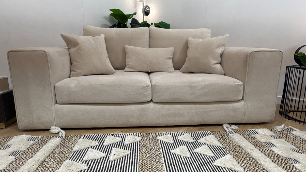 Sofology Ascot Fabric 3 Seater Single Seat in Soft Sherpa Natural