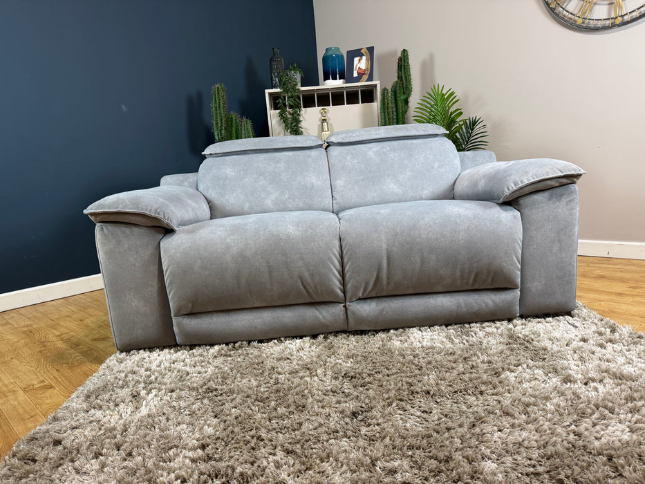 Benz Fabric 2 Seater - Lifestyle Flecked Fabric Silver (WA2)