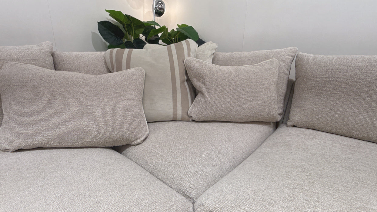 Sofology Westwood Fabric 3 Corner 1 Chaise No Trim in Soft Boucle Blush Mix