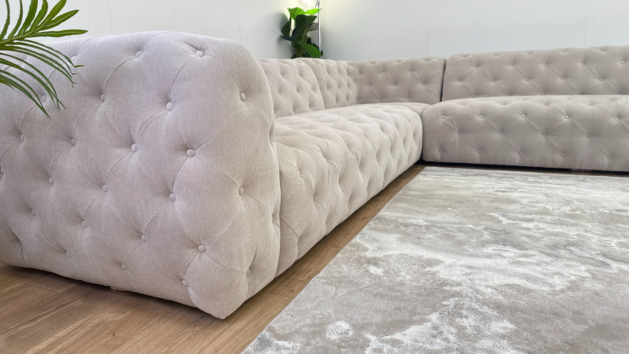 Sofology The Venezia 3 Corner 3 in Relaxed Chenille Cotton Fabric