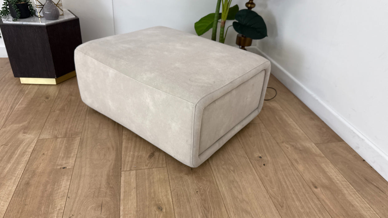 Sofology Elixir Fabric Designer Footstool in Lifestyle Flecked Ivory