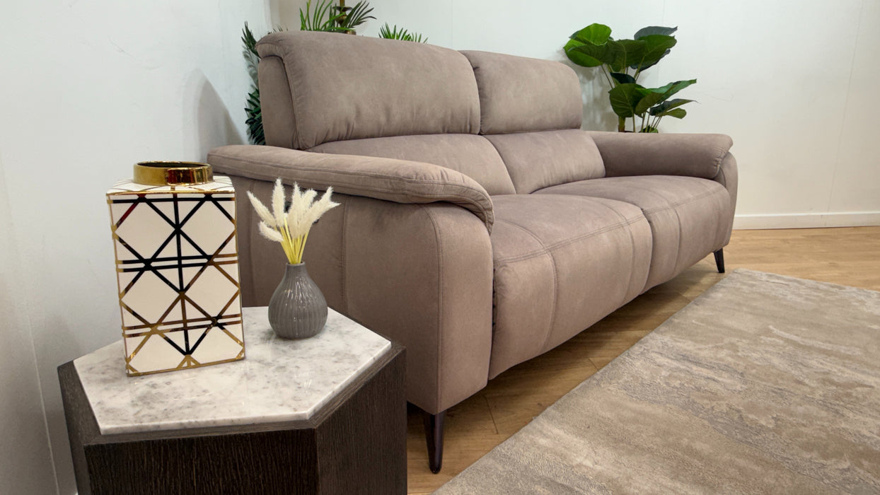 Sofology Bailey Fabric 2.5 Seater Power Recliner/Headrest in Lifestyle Flecked Nutmeg