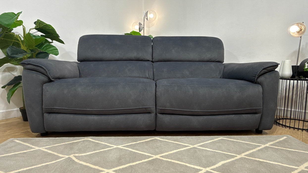 Sofology Hugo Fabric 2.5 Seater Power Recliner/Headrest in Lifestyle Flecked Charcoal