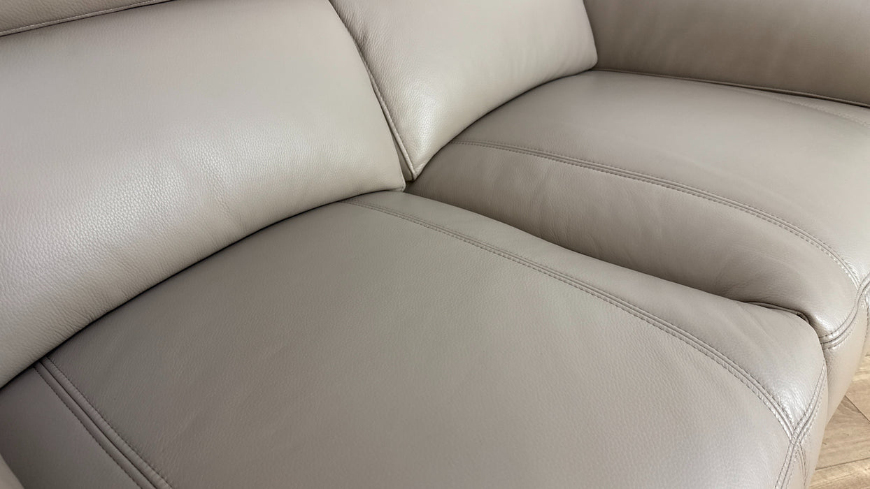 Sofology Bailey Recliner 2 Seater in Trusty Embossed Leather Stone