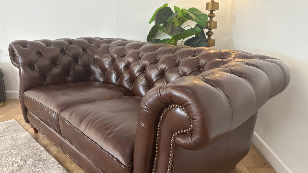 Sofology The Darcy 2 Seater Leather Sofa in Chestnut