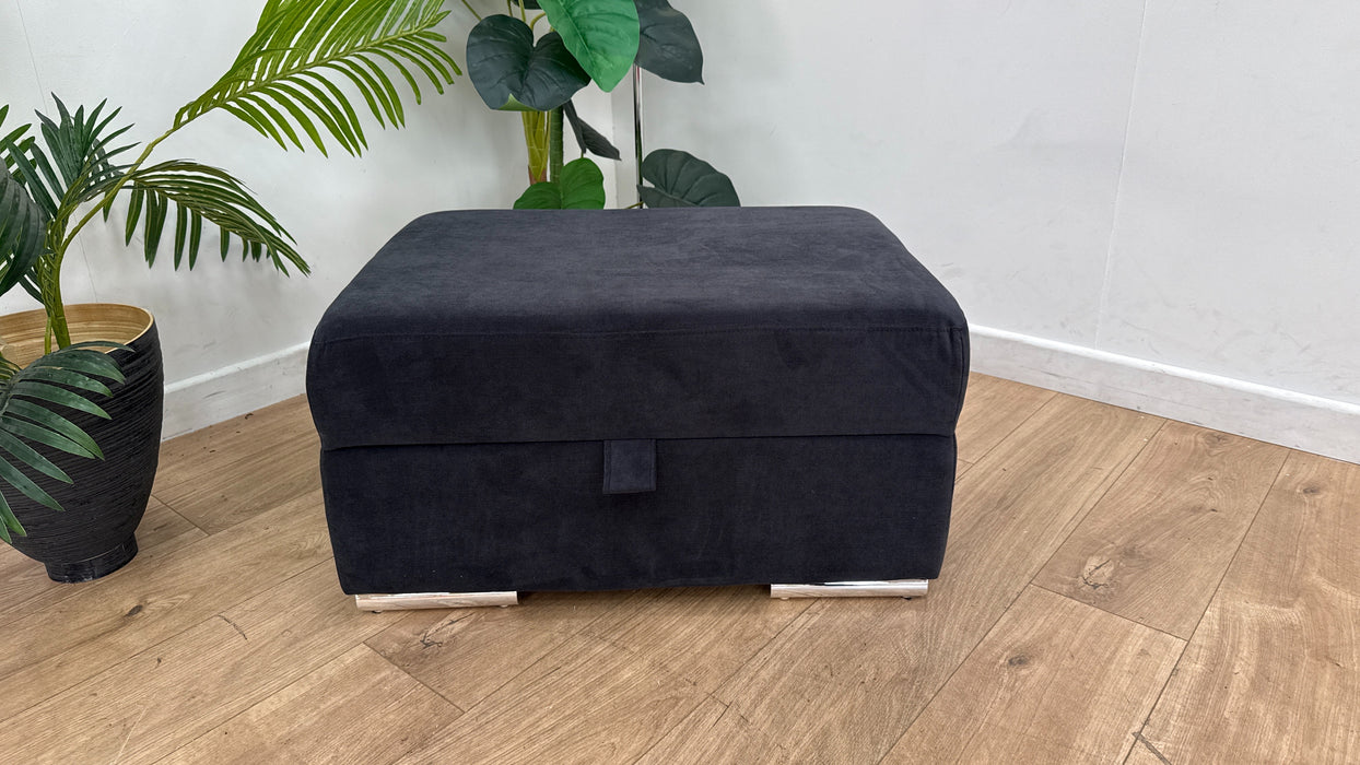 DFS Freya Storage Footstool in Black