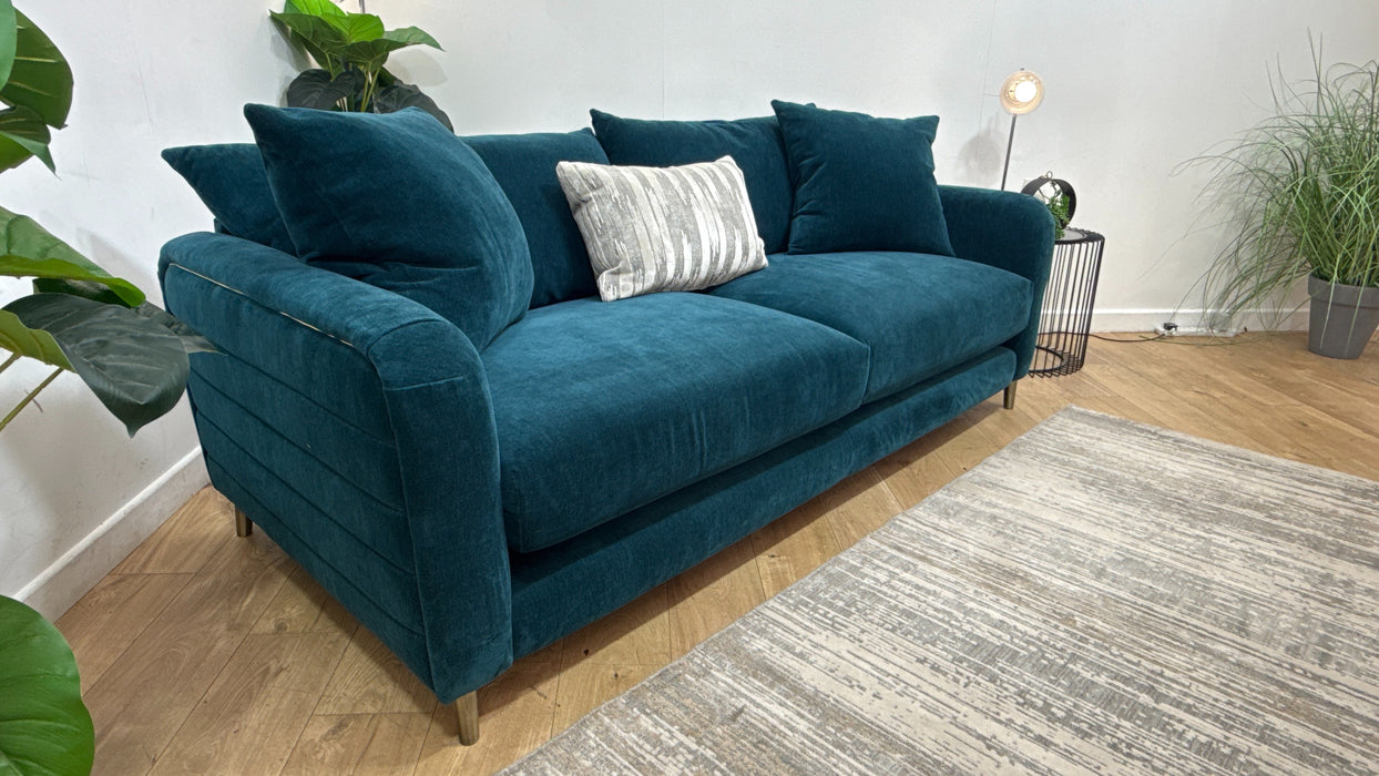 Sofology Midland Hill Fabric 4 Seater in Chamonix Teal/Falletto Silver Mix