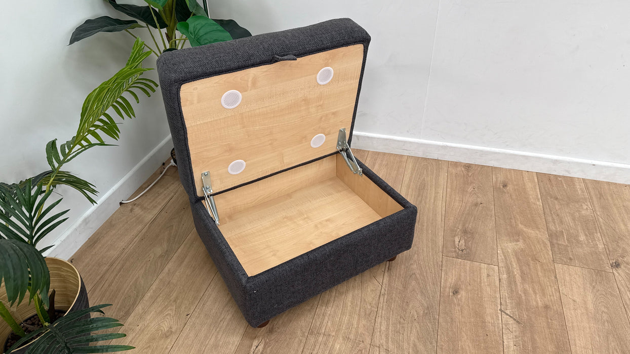 DFS New Camden Fabric Storage Footstool in Stone