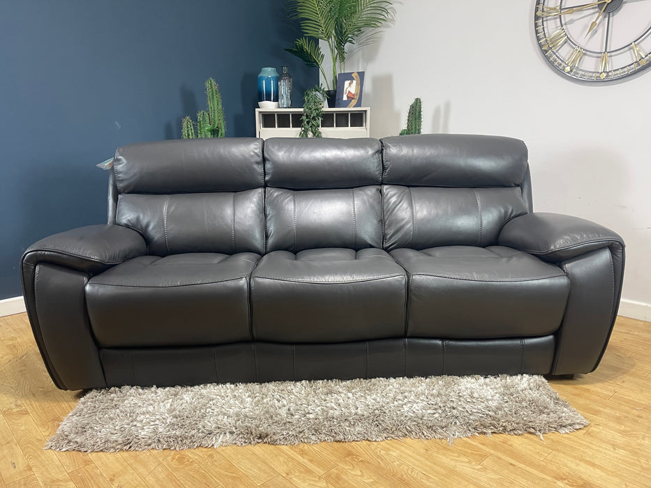 Radley Leather 3 Seater Sofa - Le Mans Charcoal (WA2)