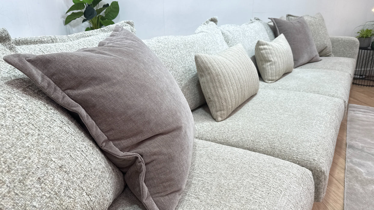 Sofology Cove Fabric Grande in Artisan Chenille Ecru Mix