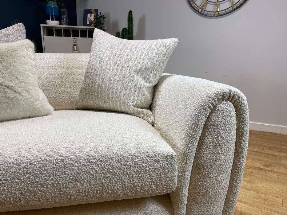 Marble Arch Love Seat Plain Ivory / Mink Mix Fabric (WA2)