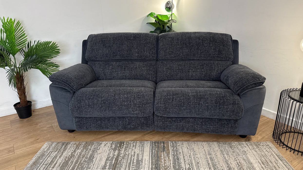 DFS 3 Seater Fabric Sofa in Charcoal Mix