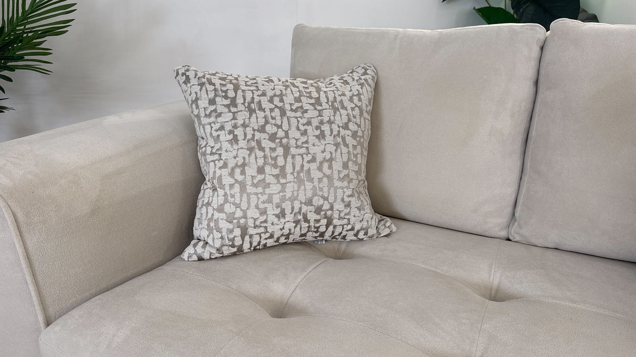 Sofology Ascot Fabric 2 Seater Bench Seat in Soft Sherpa Natural Mix