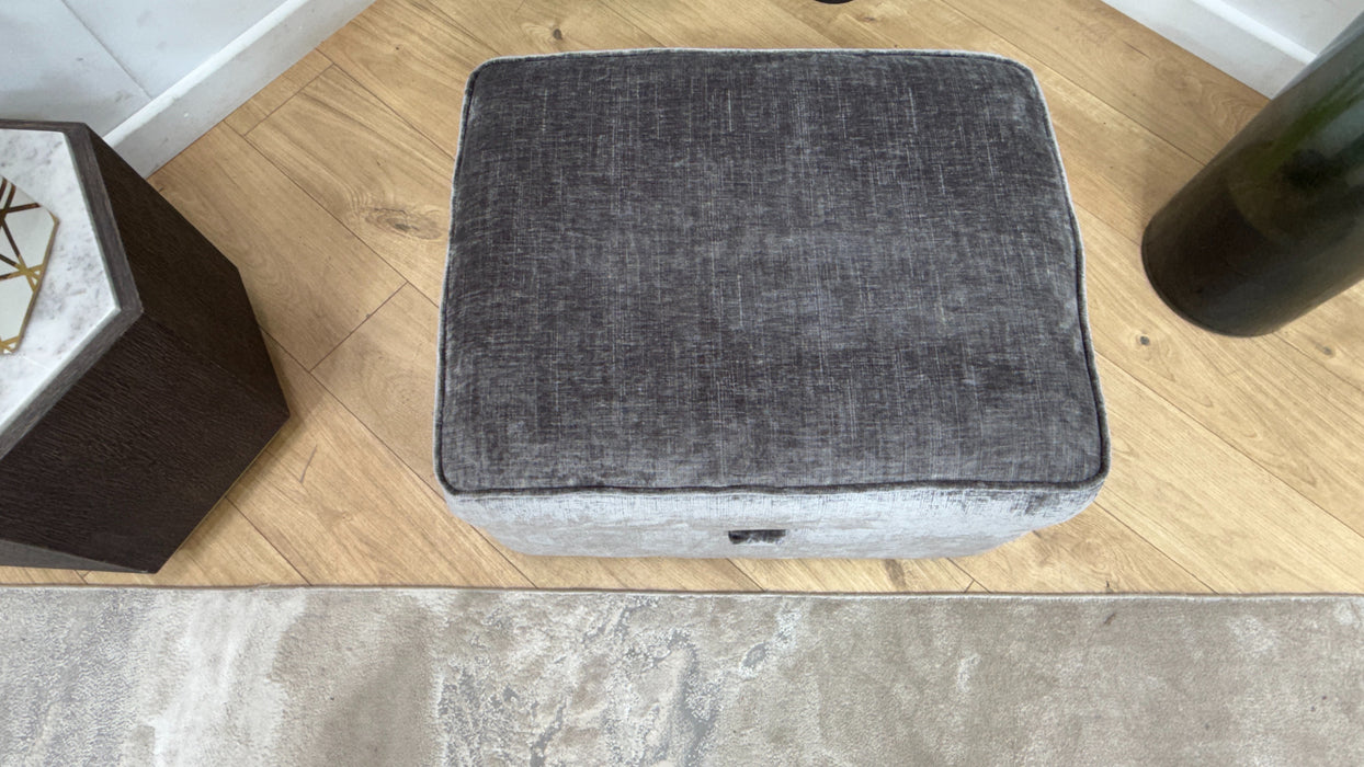 Sofology Georgio Fabric Storage Footstool Feather Flex Interior in Luxe Chenille Grey