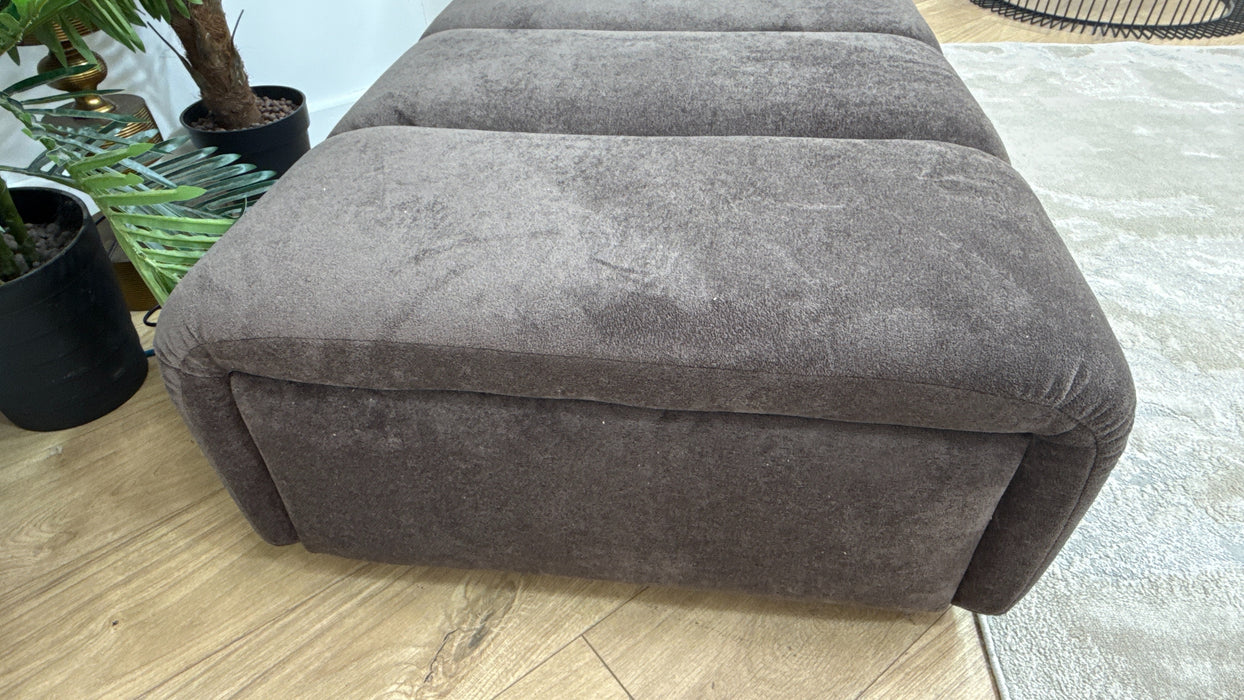 Sofology Waldorf Fabric Storage Footstool in Soft Sherpa Mocha