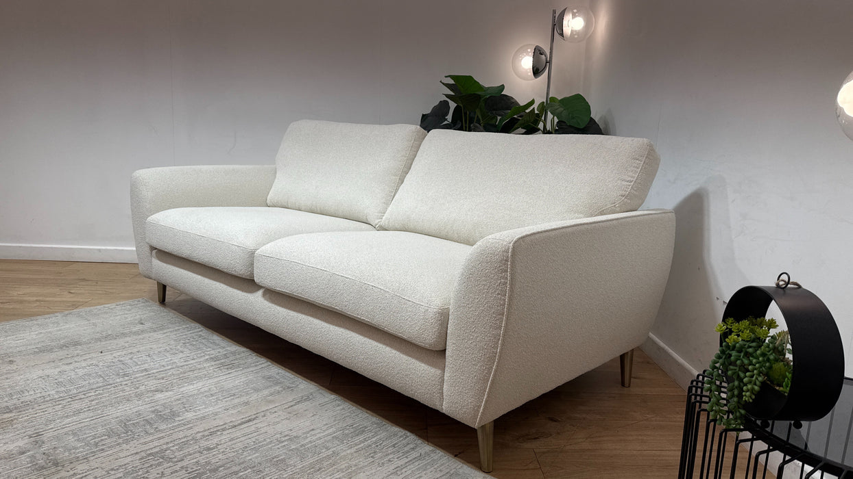 Sofology The Hackney Fabric 4 Seater Memory Foam Seats in  Mini Boucle Natural Mix