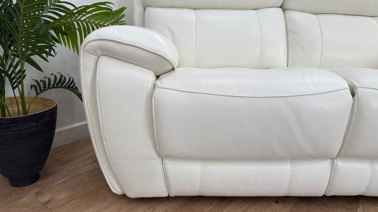 Sofology The Radleigh 2 Seater Recliner in Trusty Soft Sheen Leather White