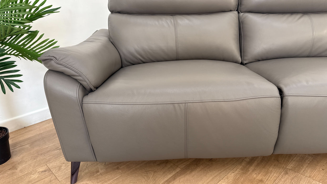 Sofology The Arlo Leather 2.5 Seater Power Recliner/Headrest in Trusty Embossed Elephant