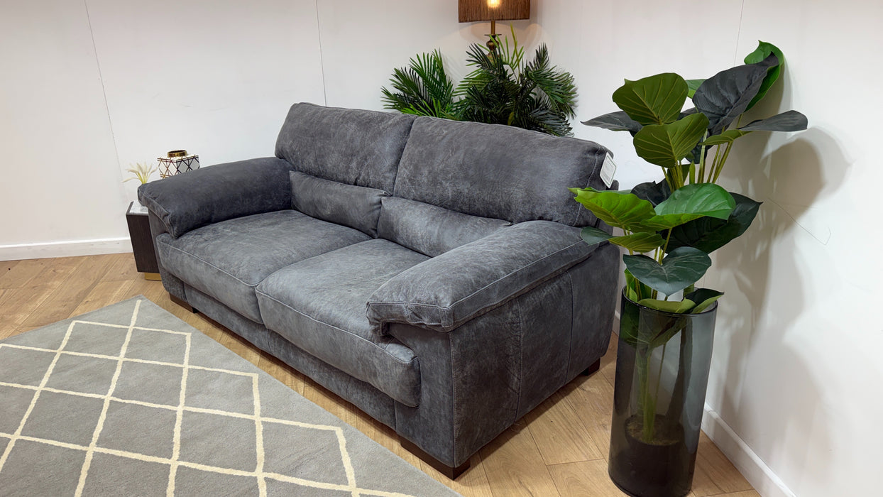 Sofology Santino Leather 2 Seater in Utah Grey