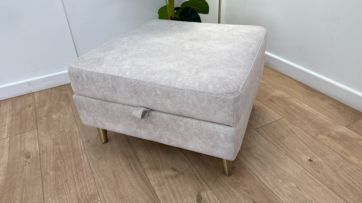 Sofology The Hackney Fabric Storage Footstool Memory Foam in Lifestyle Dapple Marble