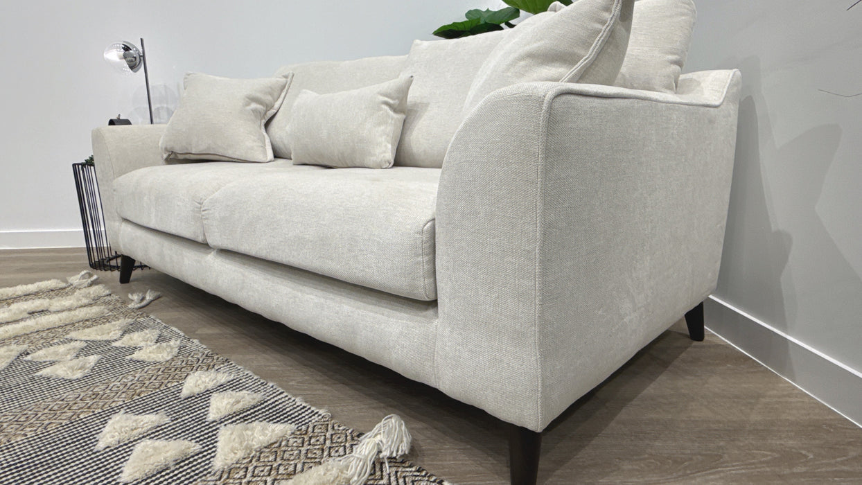 Sofology Mayfair Fabric 3 Seater Foam Seats in Linen Look Chenille Mist