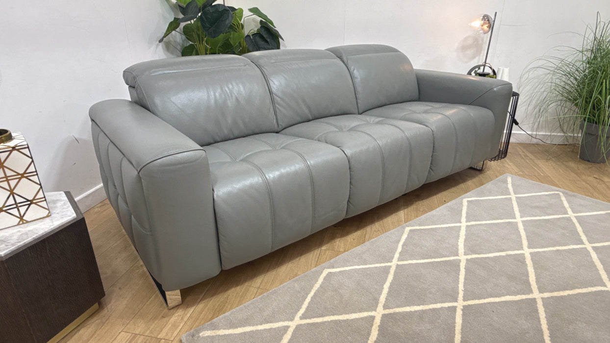 Sofology Marvella Leather 3 in Granite Teal