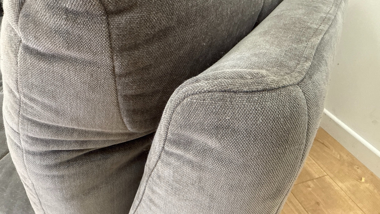 Sofology Cocoon Fabric 2 Seater Relaxed Chenille Charcoal