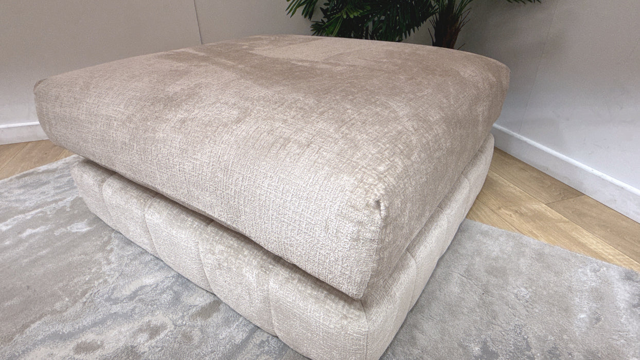 Sofology Westwood Fabric Footstool in Teddy Chenille Mink