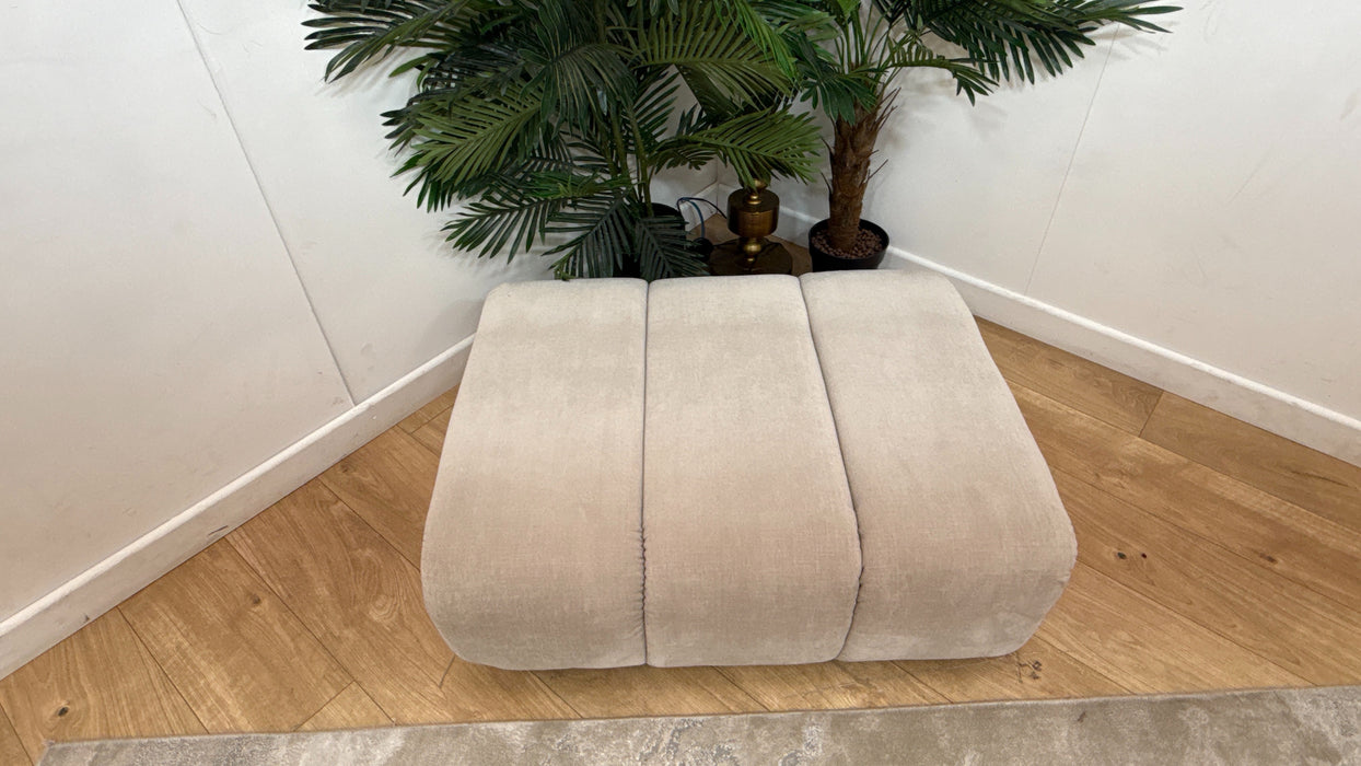 Sofology Waldorf Fabric Storage Footstool in Soft Chenille Linen
