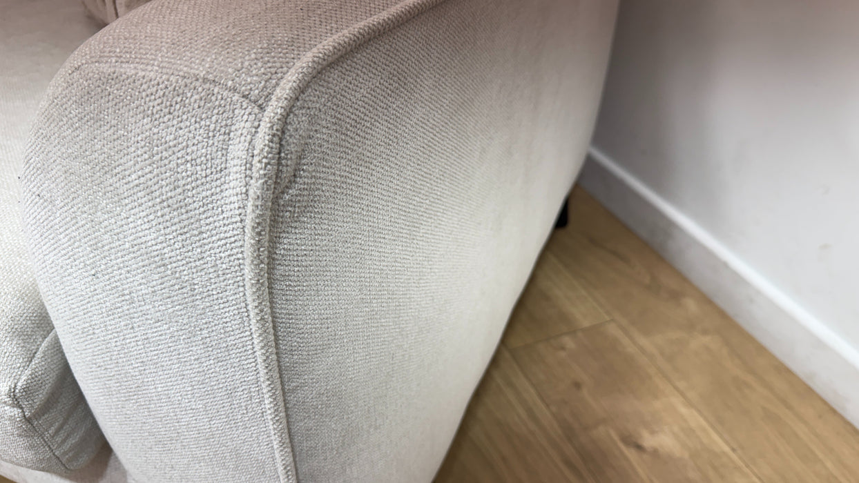Sofology Mayfair Fabric 3 Seater Foam Seats in Linen Look Chenille Mist/Pearl Mix