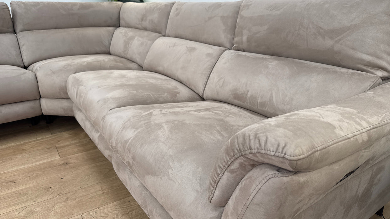 Sofology The Missouri 1 Corner 3 Fabric Recliner in Lifestyle Plush Nutmeg