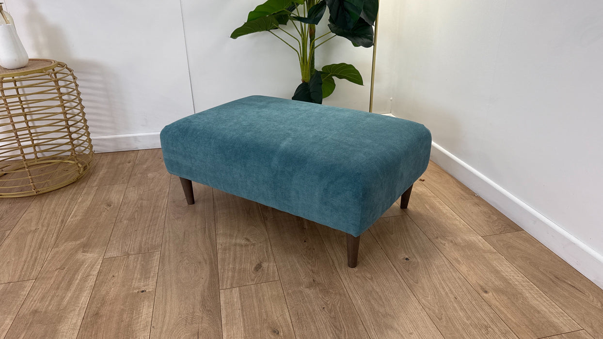 DFS Orka Fabric Footstool in Denim