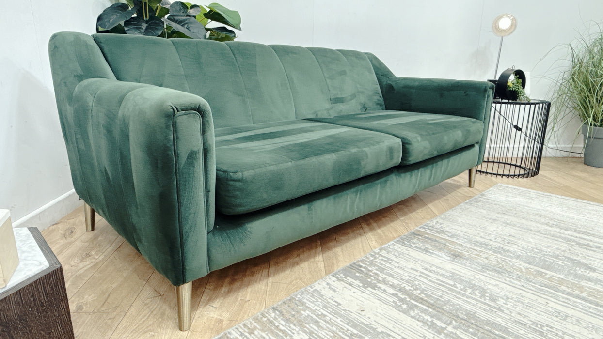Sofology Ivanna Fabric 3 Seater in Festival Spotted Emerald Mix