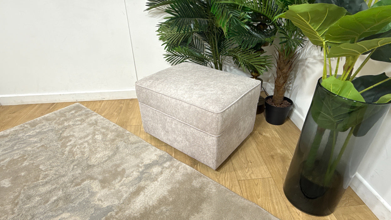 Sofology Titan Fabric Storage Footstool in Marina Stone