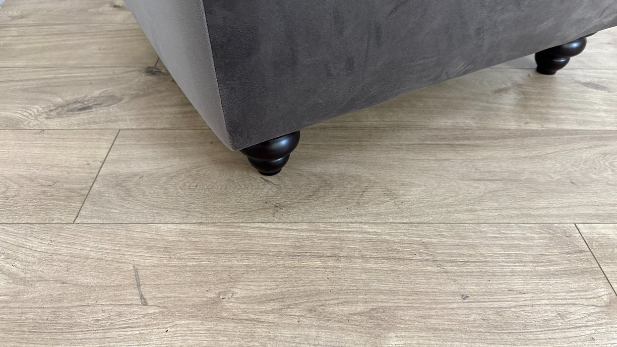 Sofology Balmoral Fabric Footstool in Matt Velvet Mole Limited Edition