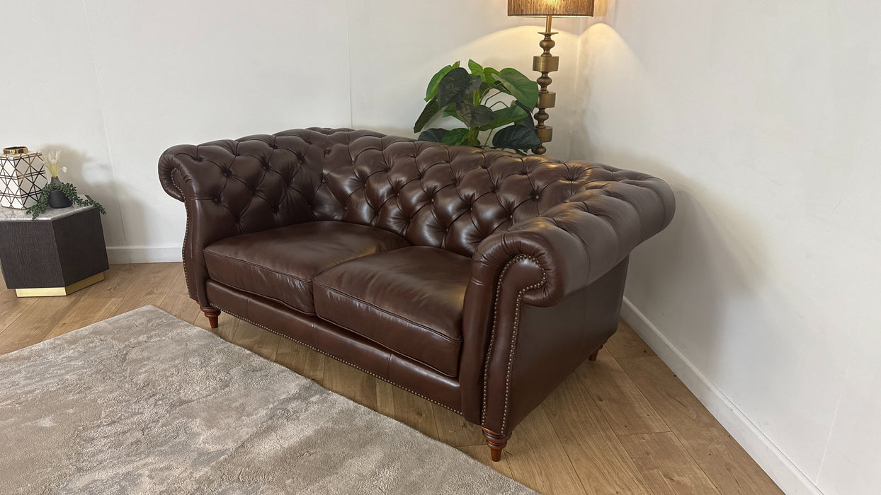 Sofology The Darcy 2 Seater Leather Sofa in Chestnut